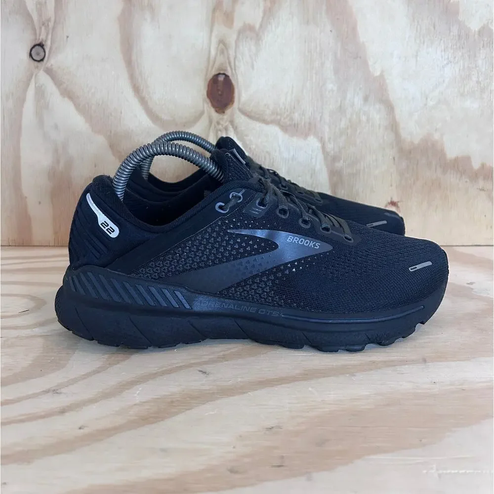 Brooks Adrenaline GTS 22 Running Shoes Black Women's -8.5(D) Wide -1203531D020